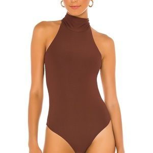 ALIX NYC open back brown bodysuit